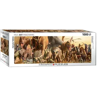 Eurographics 6010-4650 - Dinosaurier Collage, Panorama Puzzle - 1000 Teile