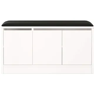Mobili Rebecca Schuhbank Weiß 35,5/89,5/46 cm , Holzwerkstoff , 89.5x46x35.5 cm , Garderobe, Garderobenbänke, Schuhbänke