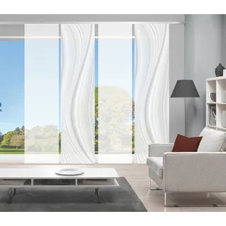 Vision S Schiebegardine »LAURINA 4er SET« Paneelwagen 4 Stk. tlg. Schiebevorhang Digidruck 4er Set LAURINA, grau