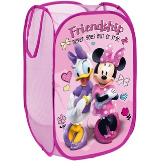 Superdiver Faltbarer Pop-Up Korb für Kinder mit Griffen – Disney Minnie Maus und Daisy I Wäschekorb I Organisationskorb für Kleidung und Spielzeug (58 x 36 x 36) I Behälter für Mädchenzimmer