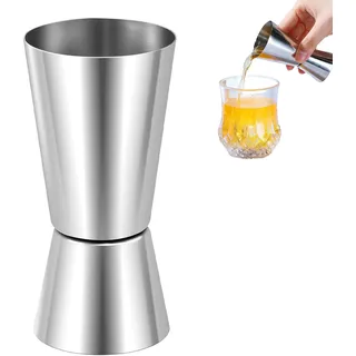 Messbecher Cocktail & Cl Messbecher, 2cl/4cl Doppelbecher Aus Edelstahl | 304 Edelstahl & Korrosionsbeständig,Präzise Skalierung Für Exaktes Abmessen,Spülmaschinenfest & Rostfrei