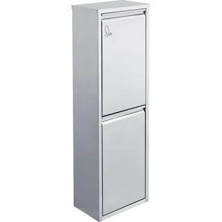 SVITA V2X15 Mülleimer 30 Liter 2x15L Treteimer Mülltrenner silber Papierkorb - Silber