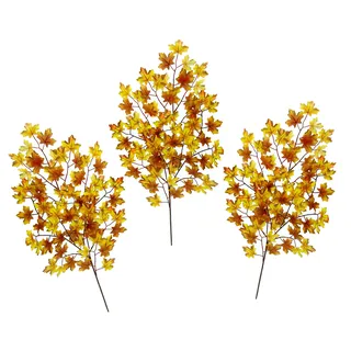 Ahornzweig Ahorn Ahornblatt Kunstblumenzweig Kunstblumen Herbstlaub Blattzweig Dekozweig Floristik Deko Blumendeko Ast Zweig Herbstdeko Kunstzweig Dekoast Pflanzen Einzelblume Stielblume Seidenblumen