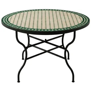 Marrakesch Orient & Mediterran Interior Mosaiktisch Ø 120 x 75 cm Beige/Grün