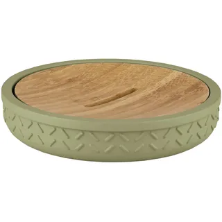 KLEINE WOLKE Seifenschale Dash, Accessoires, Farbe Dill, Material: Polyresin/Bambus