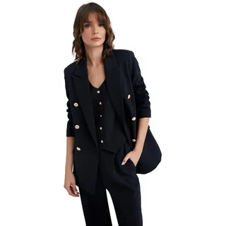 DeFacto Damen Z8928AZ Blazer, Navy, 40