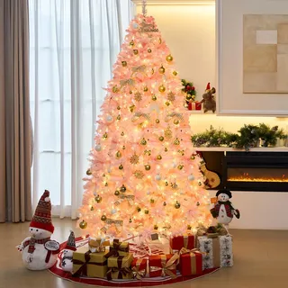 2,3m Rosa Künstlicher Weihnachtsbaum für Urlaub Karneval Home Party Dekoration für Zuhause, Büro, Party Dekoration Indoor Outdoor