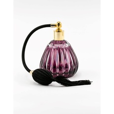 Parfümsprüher aus Bohemia-Kristall, handgeschnitten, lila - Made in Italy - Vintage - 61265