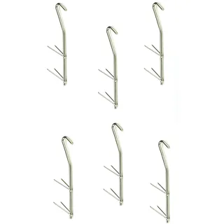 Zite Fishing Räucherhaken Set - 6 Stück V-Form Haken zum Fische Räuchern - Stainless Steel Smoking Hooks