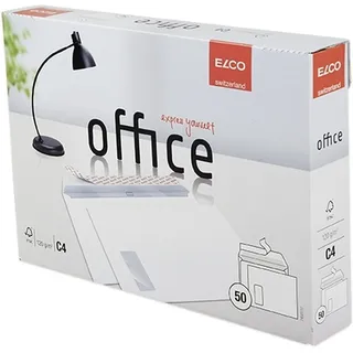 ELCO Briefumschlag, office C4 mit Fenster hochweiß haftklebend 50
