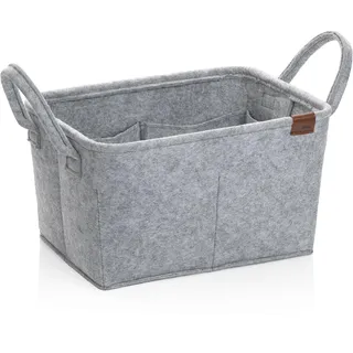 Kela Aufbewahrungskorb Fay Filz 35 x 25 x 20 cm grau