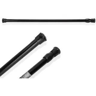 Tissting 25-40cm Teleskopstange Vorhangstange, Vorhangstange ohne Bohren | Schwarz Klemm Gardinenstange Duschvorhang Stangen Telescopic Wardrobe Tail Tension Rod