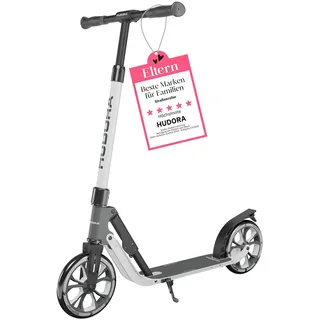 Hudora BigWheel® 205 Advanced Scooter - Komfortabler Aluminium-Roller für bis zu 100kg - Höhenverstellbarer & zusammenklappbarer Tretroller - Kick-Scooter für Kinder/Jugendliche & Erwachsene