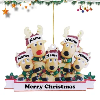 SPHERETRON Weihnachtskugel Personalisiert Personalisierte Weihnachtskugeln Weihnachtsanhänger 2024 Kunstharz Weihnachtsbaumschmuck Weihnachtskugeln mit Namen für Weihnachtsbaum Heimdekoration