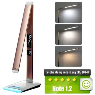 EAXUS LED Schreibtischlampe Braun