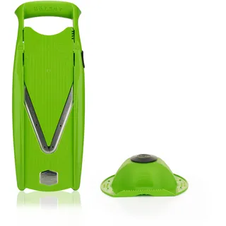Börner V5 Gurkenhobel Basis Set V-Hobel Gemüsehobel Kartoffelhobel Reibe Tomatenschneider Zwiebelhobel, Farbe:Grün - Grün