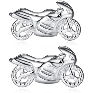 HONEY BEAR Motorrad Manschettenknöpfe für Herren – Silber Racing Hochzeit Hemd Anzug