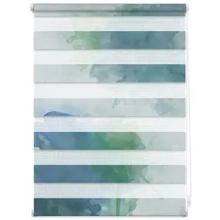 Lichtblick Duo Rollo Motiv Aquarell 45 x 150 cm blau/grün