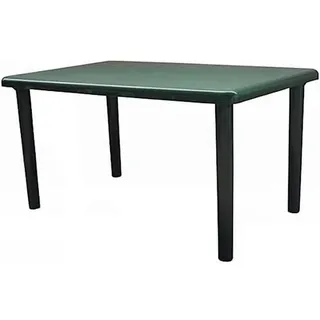 RESOL Olot Garten- und Esstisch, für den Außenbereich, 140 x 90 cm, rechteckig, für 4-6 Personen, mit Sonnenschirmloch, UV-Schutz für den Einsatz auf Terrasse, Terrasse oder Veranda, pflegeleicht