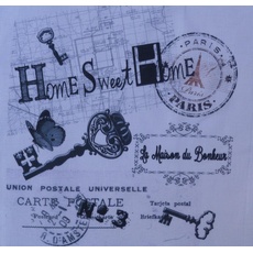 La Boîte à Broder COU035MB Bedruckter Coupon „Home Sweet Home“ (Trautes Heim, Glück allein), Métis, Weiß