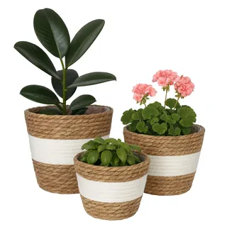 Relaxdays 27 x 28,5 x 25,5 cm Weiß/Braun