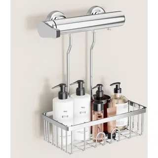 Duschablage Ohne Bohren Duschregal Hängen - Duschablage Zum Hängen Shampoo Halterung Für Dusche Duschkorb Ohne Bohren Dusche Halterung Shower Shelf Bad Regal Seifenhalter SS304 Edelstahl 30x13x8,5cm