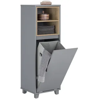 SoBuy Wäscheschrank Dunkelgrau , Grau , Holzwerkstoff , 35x105x30 cm , Haushalt & Reinigung, Wäschepflege, Wäschekörbe & Wäschetonnen