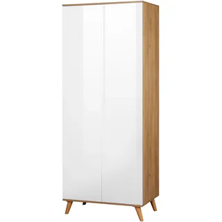 otto home »Lund Schlafzimmerschrank Bestseller im skandinavischem Design« Garderobenschrank mit Premium Innenausstattung, Breite 80 cm hochglanz,