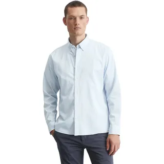 Marc O'Polo Marc OߴPolo Herren, Hemd aus Bio-Baumwolle, regular fit Blau (Airblue), L,