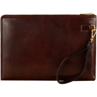 Time Resistance Lederclutch Brown
