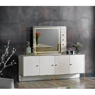 Sideboard Anrichte Luxus Garnitur Kommode Holz Kommoden Modern - Weiß