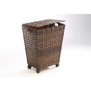 Locker Wäschekorb mit Rollen