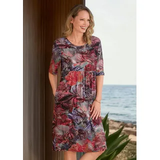 GOLDNER Sommerkleid »Florales Druckkleid mit Rundhals«, bunt