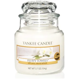 Yankee Candle Fluffy Towels Duftkerze 104 g weiß