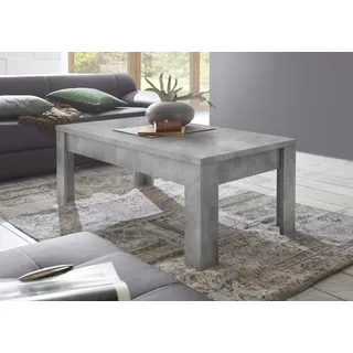 INOSIGN Couchtisch INOSIGN "Dama 122 x 65 cm, Wohnzimmertisch mit Winkelfuß", grau (beton, optik), B:122cm H:45cm T:65cm, Tische, Couchtisch, Sofatisch, rechteckig, Tischplattenstärke 22 mm