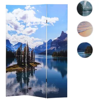 Foto-Paravent HWC-A83, Raumteiler Trennwand Sichtschutz, MVG-zertifiziert ~ 180x121cm See