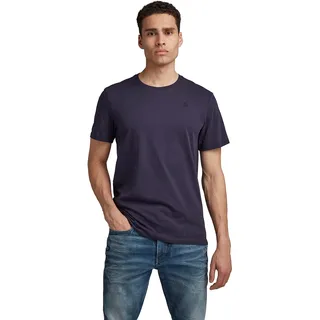 G-Star Base-s Ribbed Kurzarm-T-Shirt Sartho Blue M