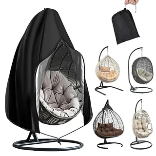 Huanmin Hängesessel Abdeckung Wasserdicht Schutzhülle, Hängesessel Abdeckung Outdoor, 170x115 Swing Egg Chair Cover 210D Oxford Schutzhülle H-ängesessel für H-ängestuhl Egg Swing Chair