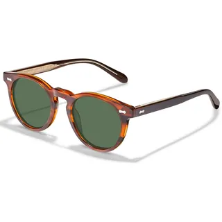 CARFIA Herren Sonnenbrille Polarisierte, Runde Vintage Acetat Design, UV400 Schutz Cat.3, Sunglasses für Fahren und Angeln CA5506