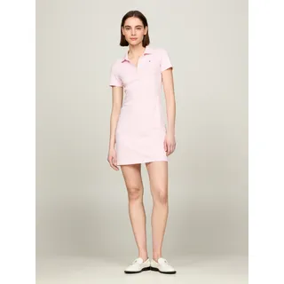 Tommy Hilfiger Polokleid »1985 SLIM PIQUE POLO DRESS SS«, mit dezenter Tommy Hilfiger Logostickerei auf der Brust TOMMY HILFIGER Whimsy Pink S (36)