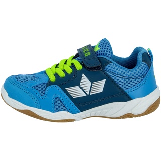 LICO Sport VS Unisex Kinder Hallenturnschuh, Blau/ Marine/ Lemon, 27 EU