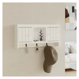 vidaXL Schlüsselschrank Weiß 40x8,5x20 cm Holzwerkstoff & Stahl