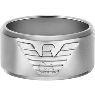 Emporio Armani Herren Silberfarbener Edelstahl Ring, EGS316604011