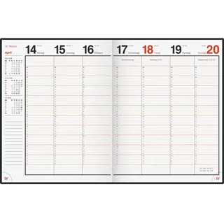 Rido Brunnen 7027042906 Buchkalender magnum 1W/2S sw