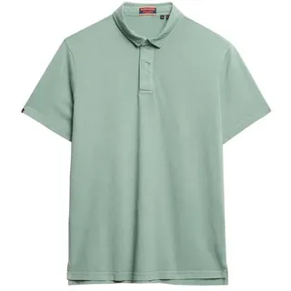 Superdry für Herren. M1110440A Essential grünes Strick-Poloshirt (XL), Lässig, Baumwolle, Kurzarm