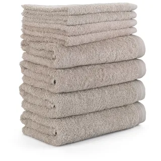 Möve Superwuschel Handtuchset 8-tlg. grau