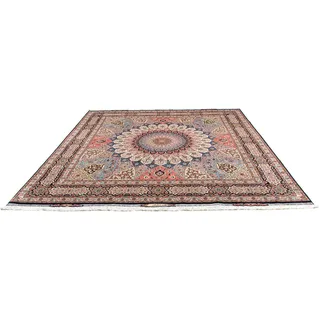 morgenland Orientteppich »Perser - Täbriz - Royal quadratisch - 250 x 248 cm - hellbraun«, quadratisch, 7 mm Höhe, Wohnzimmer, Handgeknüpft, Einzelstück mit Zertifikat morgenland Hellbraun B: 248 cm   1 St.