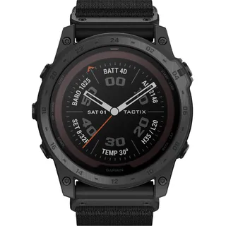 Garmin Tactix 7 Pro Solar BT 51 mm Titaniumgehäuse schwarz Nylonarmband schwarz M