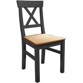 Woodroom Oslo Stuhl, Massivholz Kiefer grau