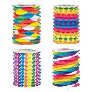 Boland Papierlaterne Fantasie 12 St. 16 cm Mehrfarbig